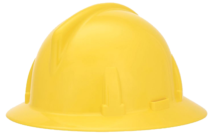 This image shows an MSA TopGard® type 1 hard hat, carried at macmor, and fully customizable with your organizations logo