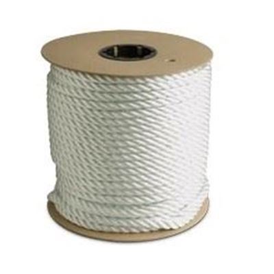 Picture of Canada Cordage 3-Strand Twisted White Nylon Rope - 1/4" x 1310'