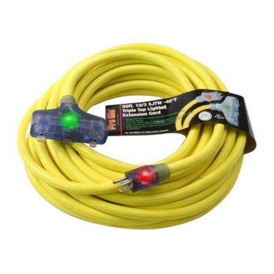 Picture of Pro Glo® Triple Outlet Extension Cords with "CGM" Technology - 10/3 Ga x 50'