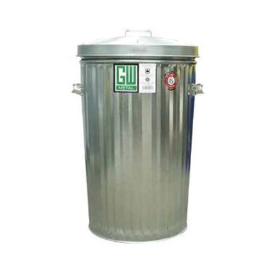 Picture of Galvanized Steel Tapered Garbage Can with Lid