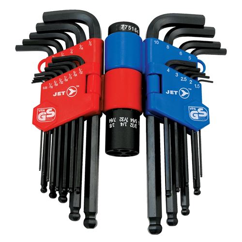 Picture of JET S.A.E./Metric Long Arm Ball Nose Hex Key Set - 22 Piece