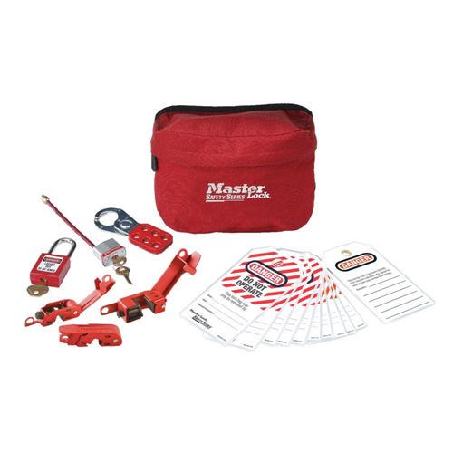 Picture of Master Lock Model S1010E410 Compact Safety Lockout Pouch with Zenex™ Thermoplastic Padlocks