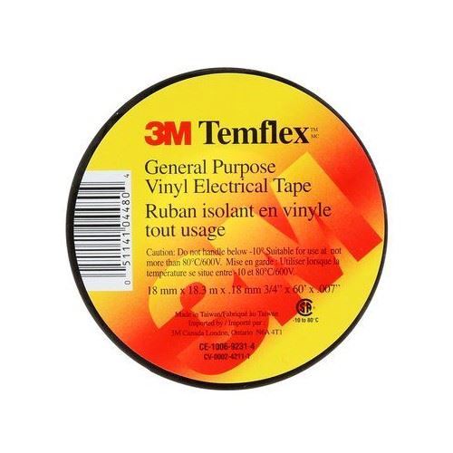 Picture of 3M Black TEMFLEX Electrical Tape - 3/4" x 60'