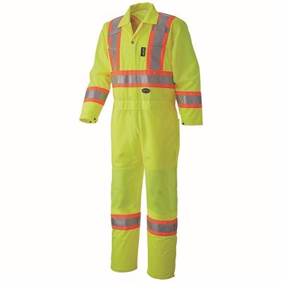 Picture of Pioneer 5999A Hi-Viz Lime Traffic Safety Polyester Coverall