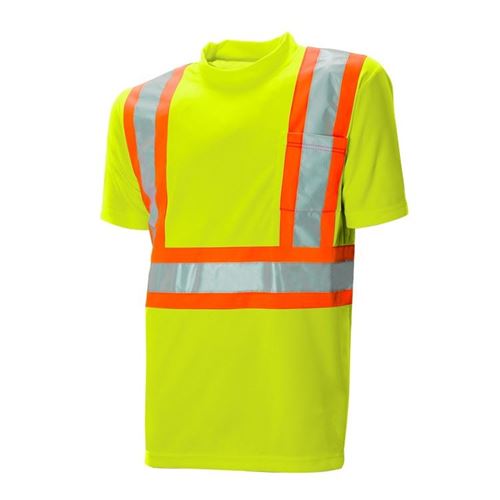 Picture of Wasip Lime Green Polyester Traffic T-Shirt